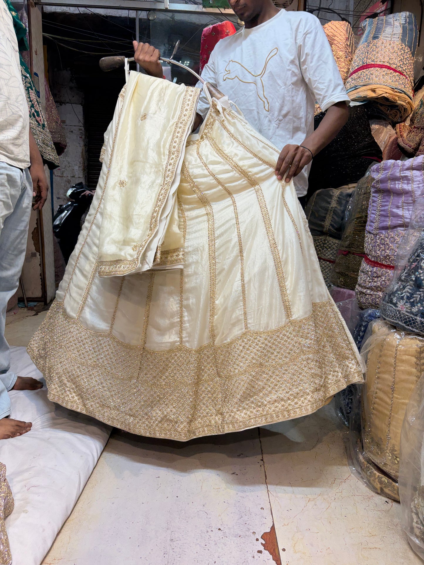 White Designer Lehenga