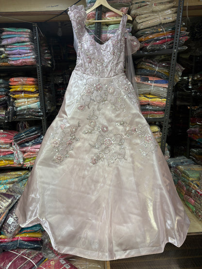 Beautiful white pink gown