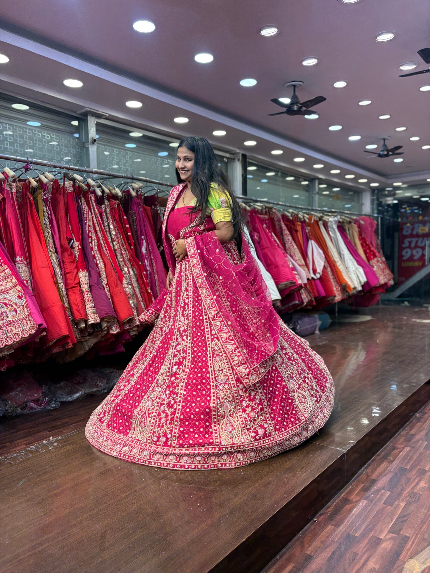 Astonishing red bridal Lehenga