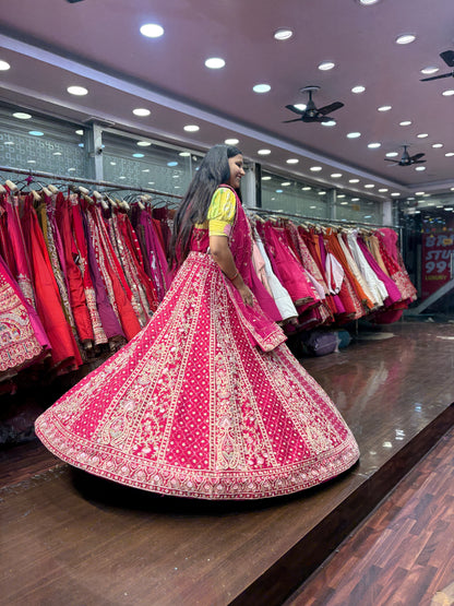 Astonishing red bridal Lehenga