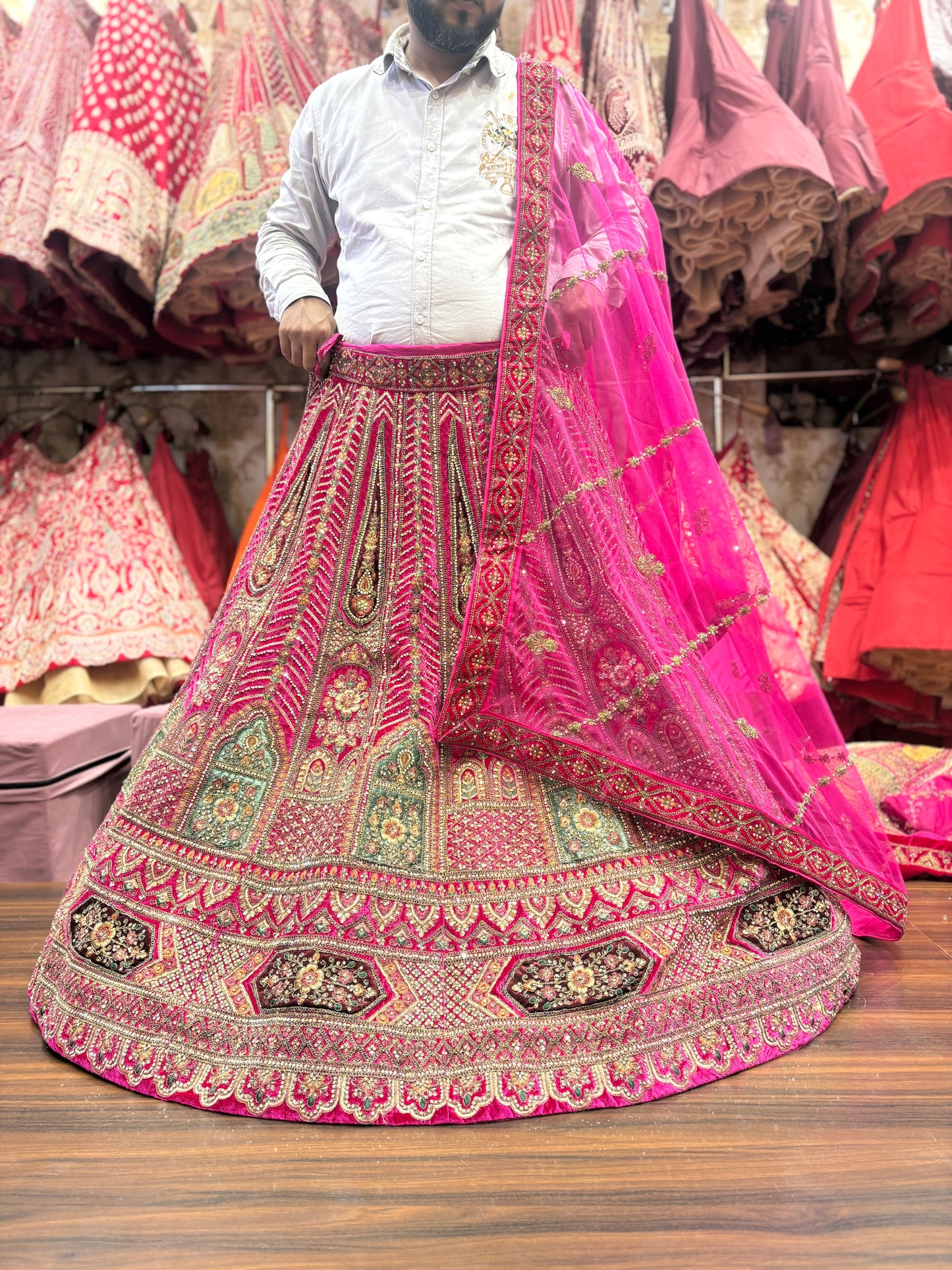 Amazing rani pink bridal Lehenga