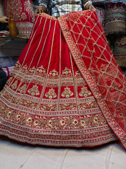 Rani pink sabyasachi Bridal Lehenga