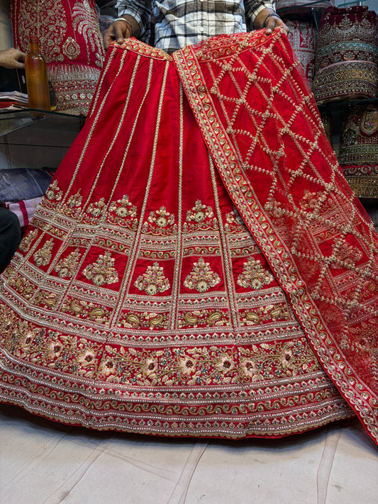 Rani pink sabyasachi Bridal Lehenga