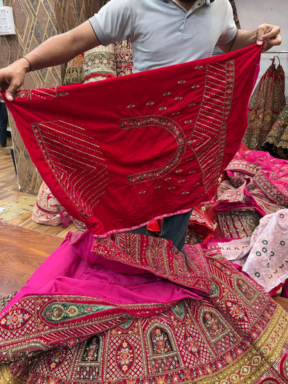 Rani pink Bridal Lehenga