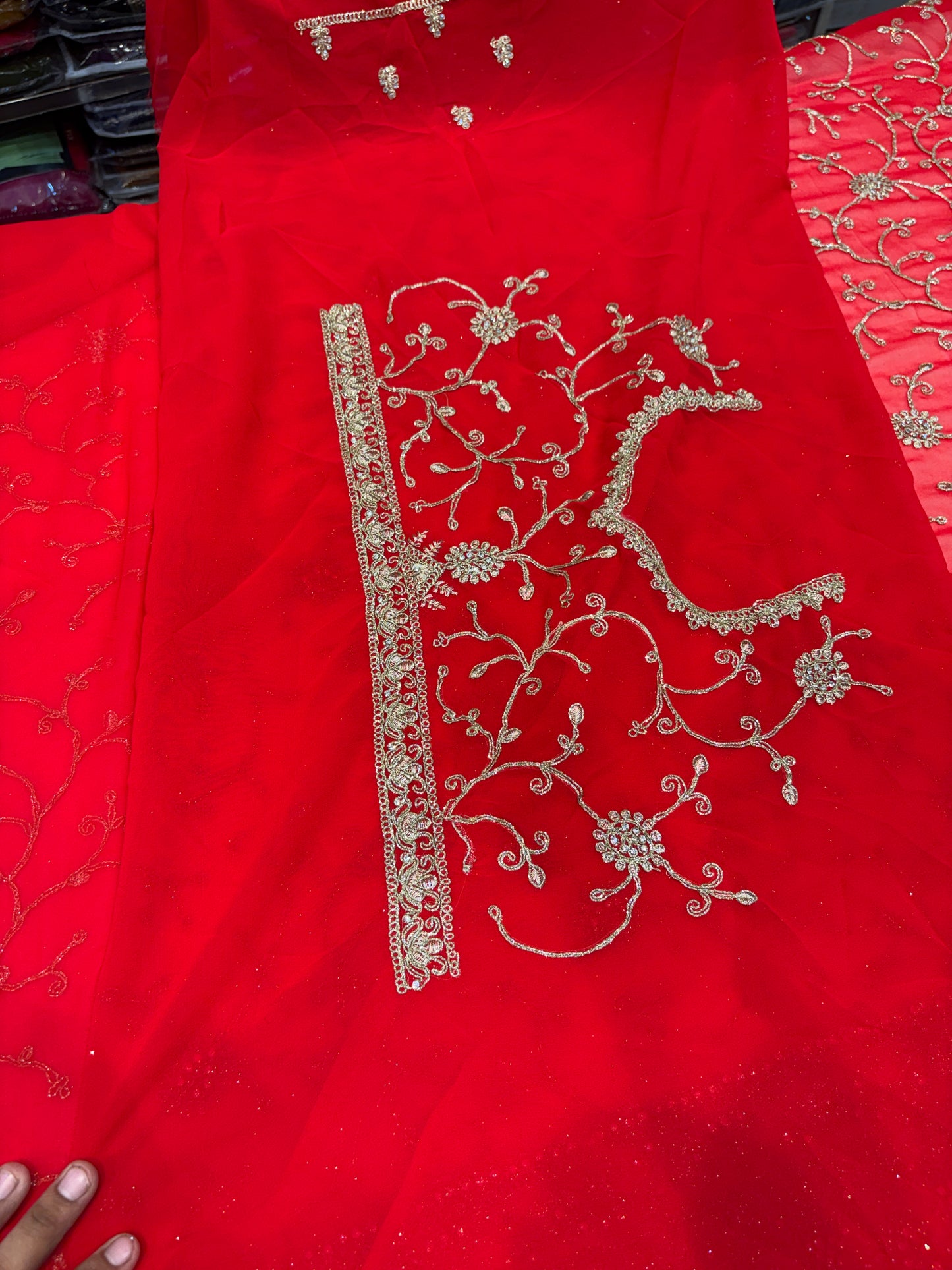 Awesome dark pink saree