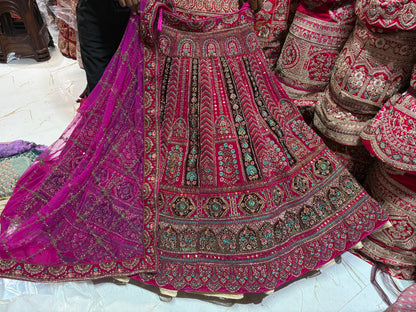 Tremendous Rani pink bridal Lehenga