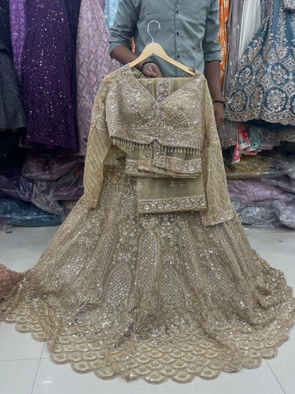 Baby Pink Crop Top Lehenga