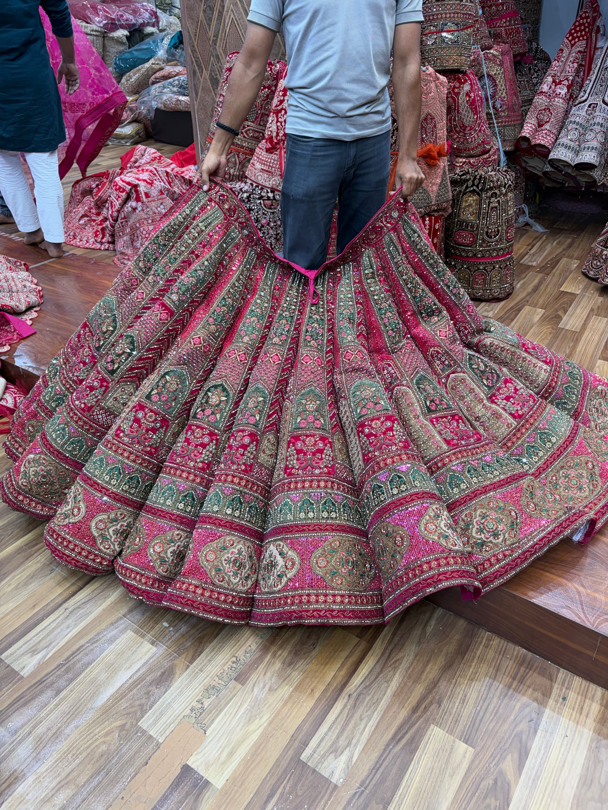 Rani Pink Ball Bridal Lehenga - Shopping World