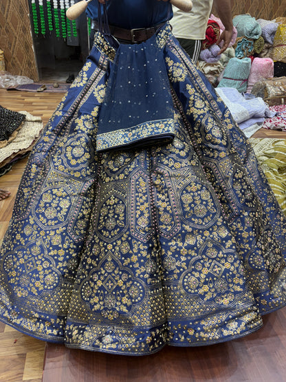 Attractive Dark blue ball Lehenga