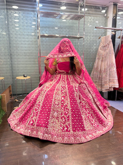 Astonishing red bridal Lehenga