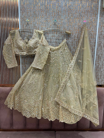 Peach Pink Crop Top Lehenga