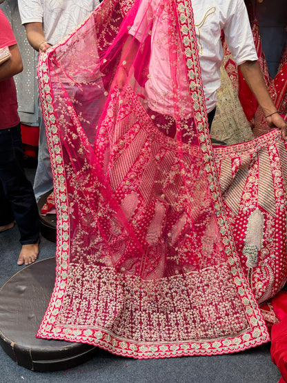 Rani Pink Designer Bridal Lehenga
