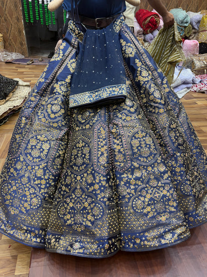 Attractive Dark blue ball Lehenga