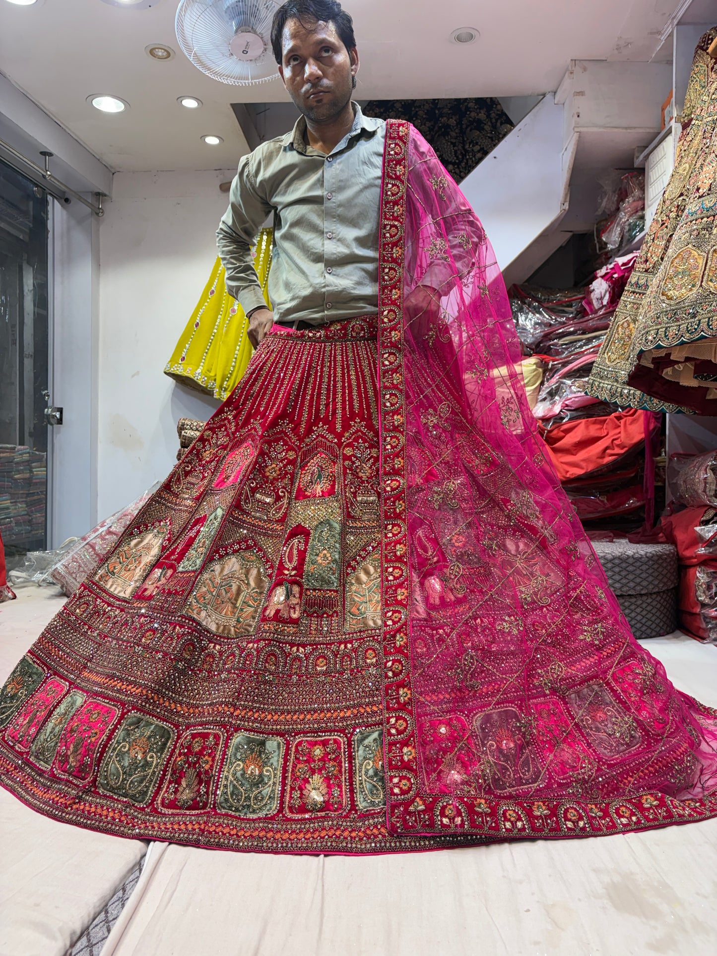 Fabulous maroon bridal  Lehenga
