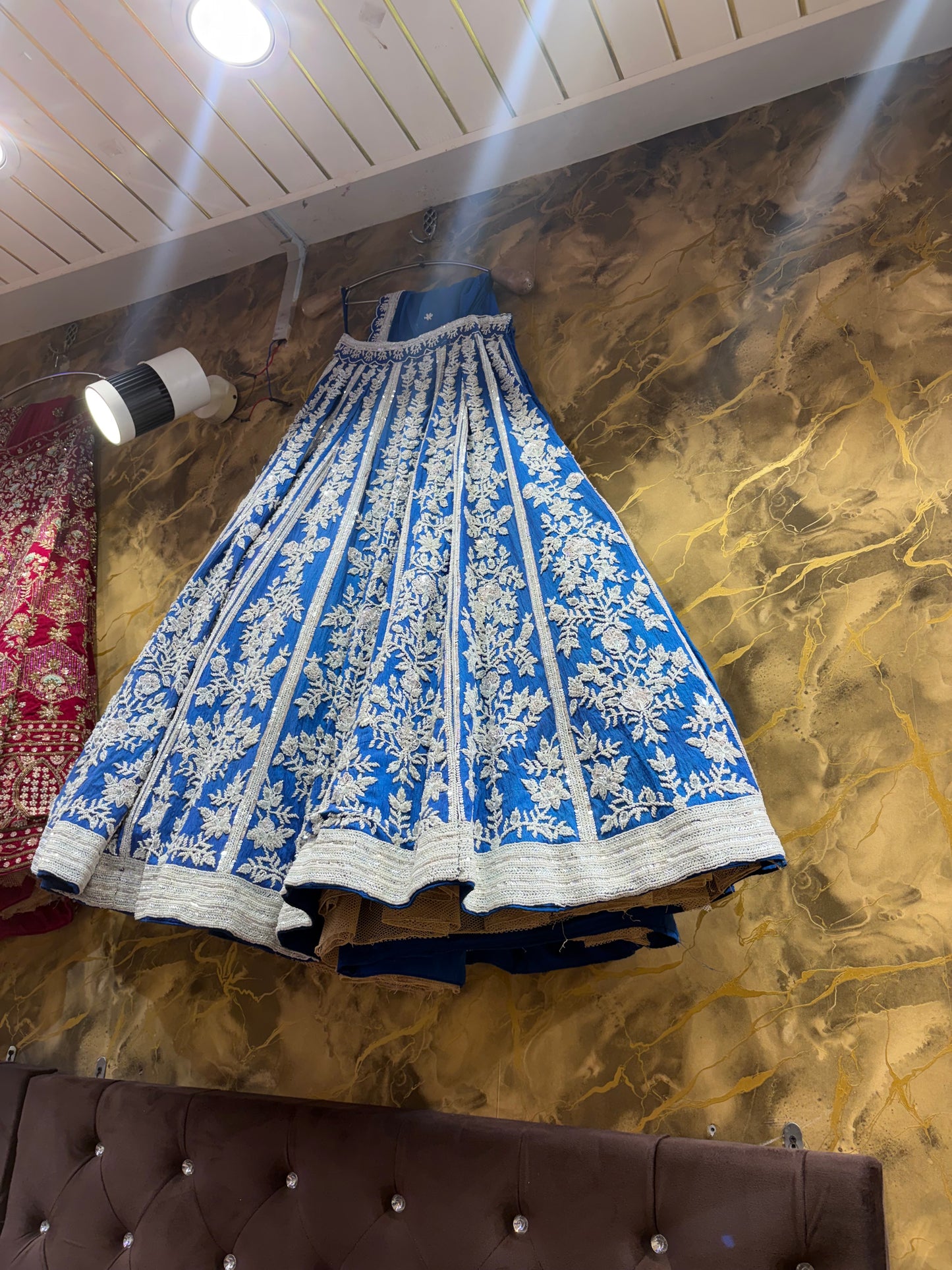 Silver Blue Designer Lehenga
