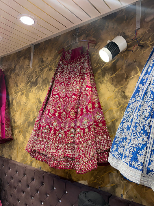 Hot Pink Designer Lehenga