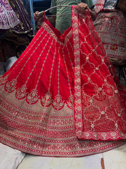 Glamorous Rani pink Bridal Lehenga