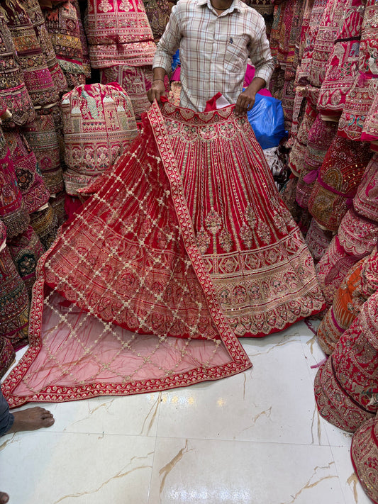 Rani Pink bridal Lehenga