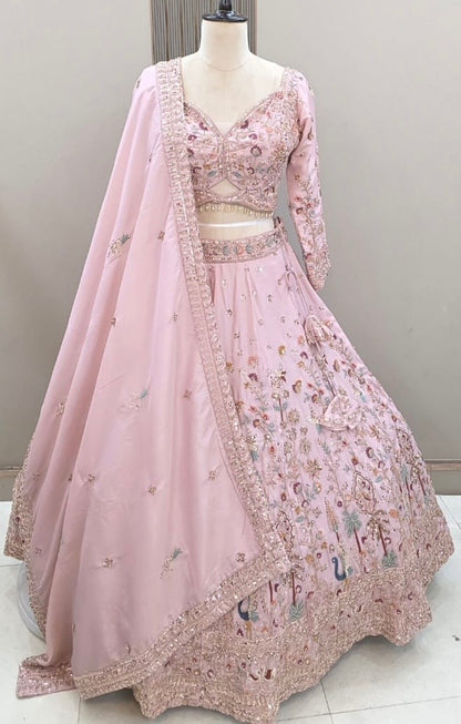 White Crop Top Lehenga