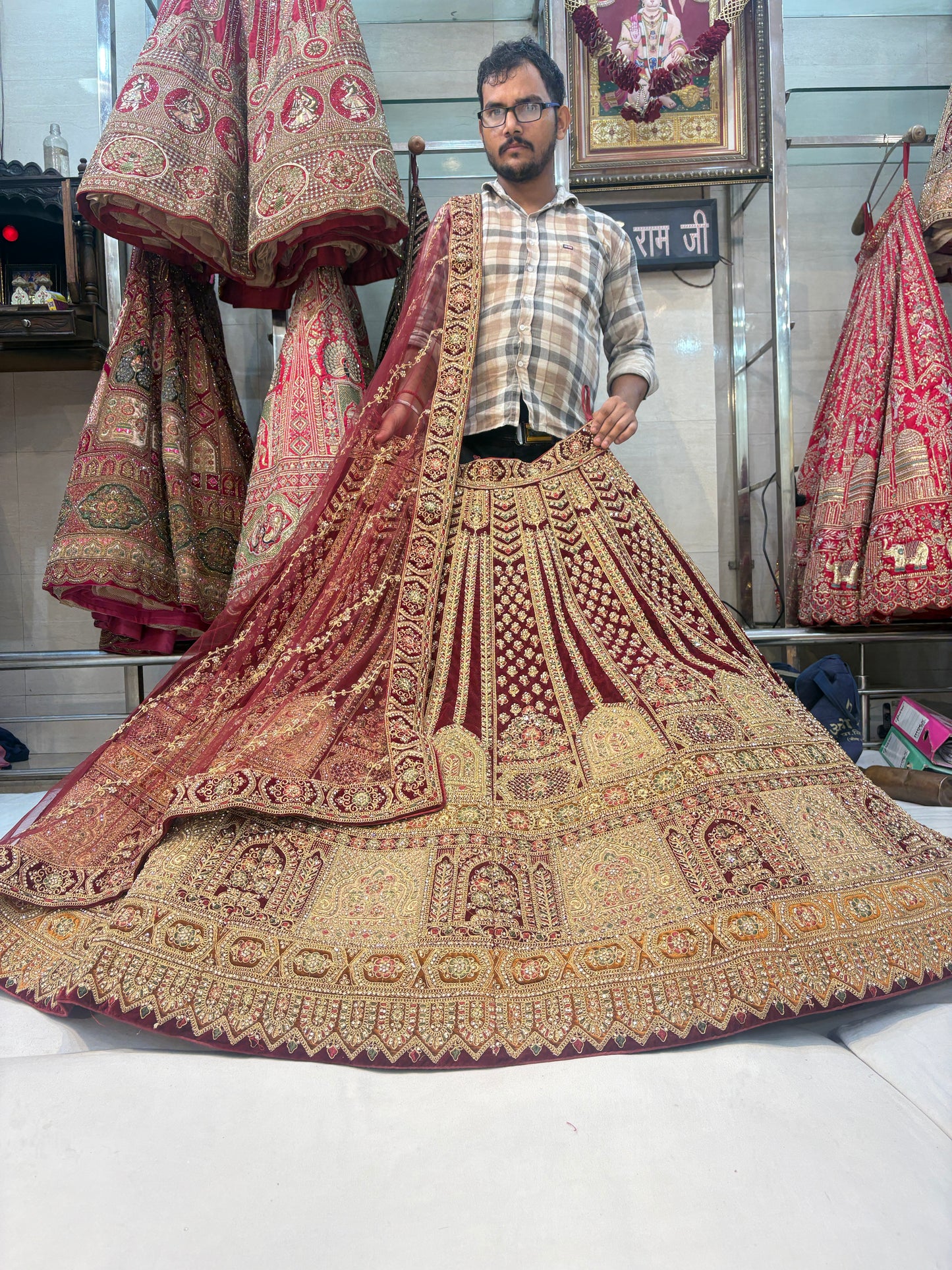 Amazing maroon bridal Lehenga