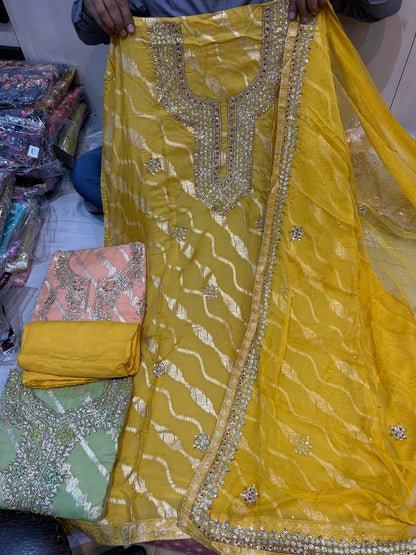 Yellow Fantastic Unstitched Suit