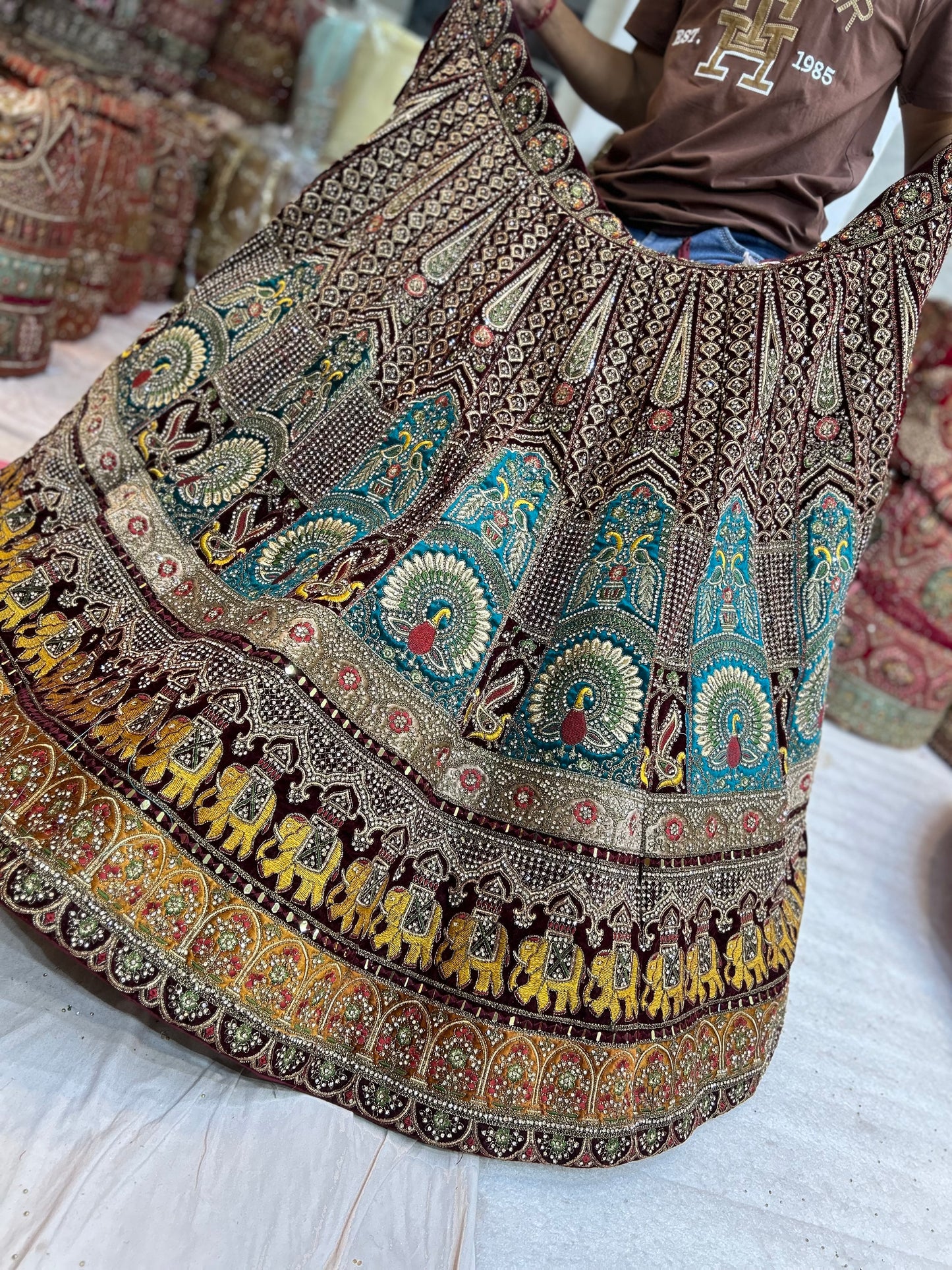 Lovely peacock bridal lehenga