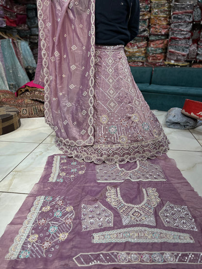 Glamorous pink floral lehenga