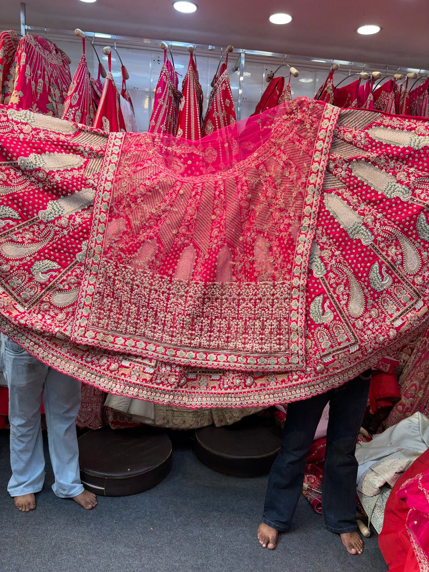 Rani Pink Designer Bridal Lehenga