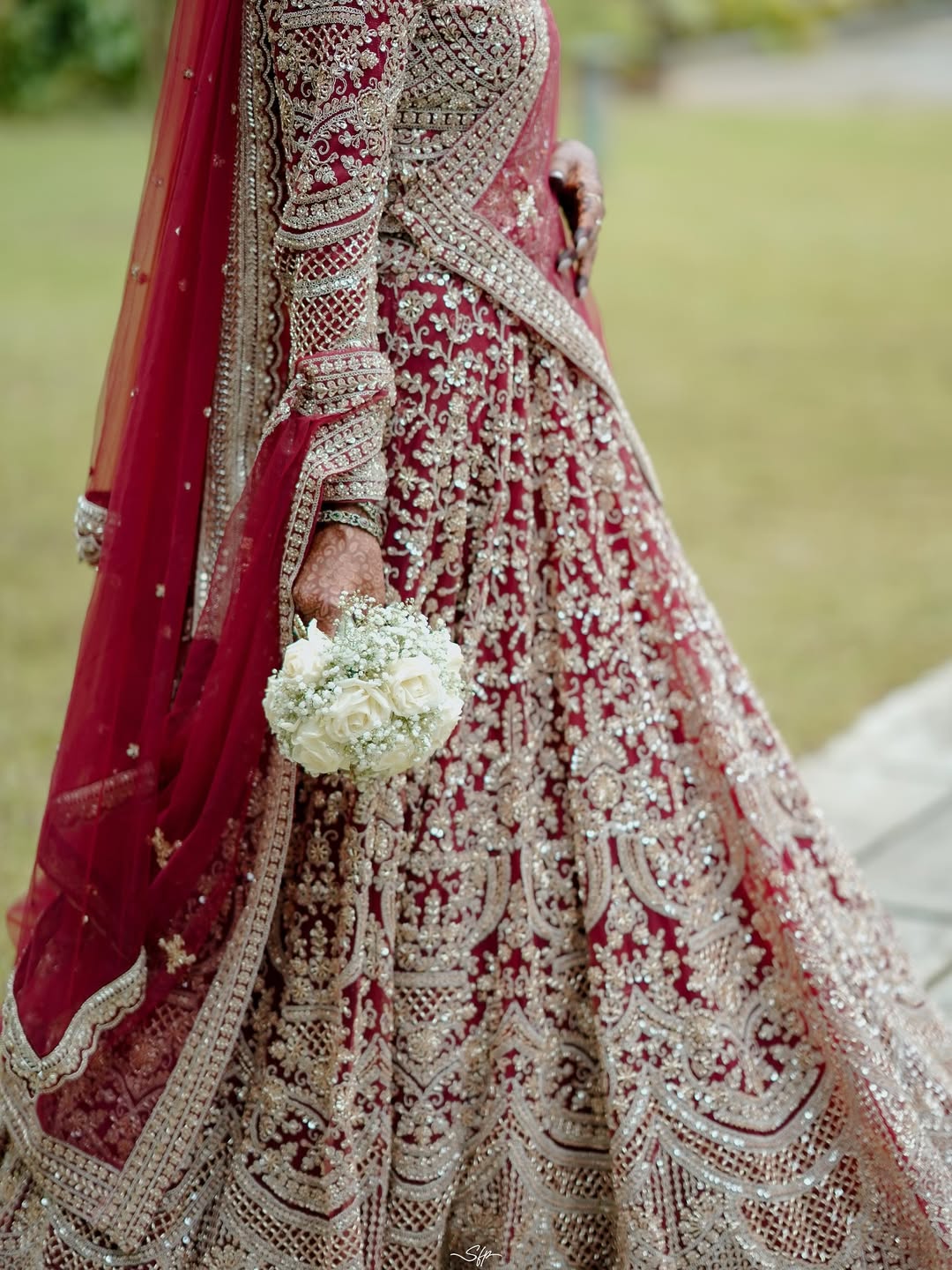 Fantastic Maroon red crop top Lehenga Happy Customer