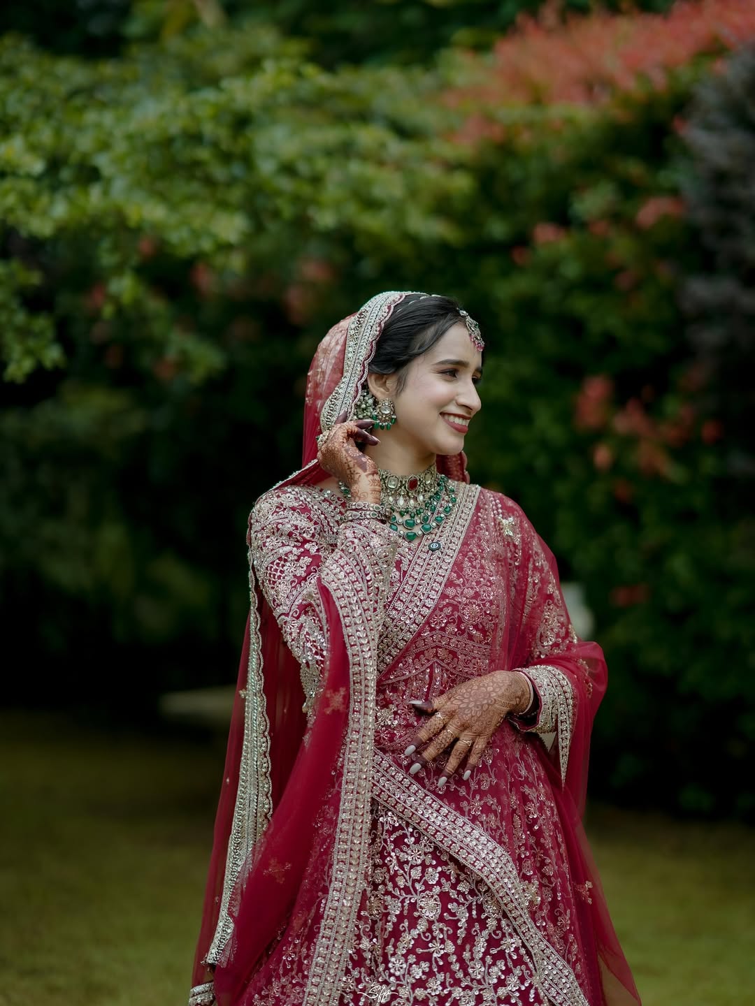 Fantastic Maroon red crop top Lehenga Happy Customer