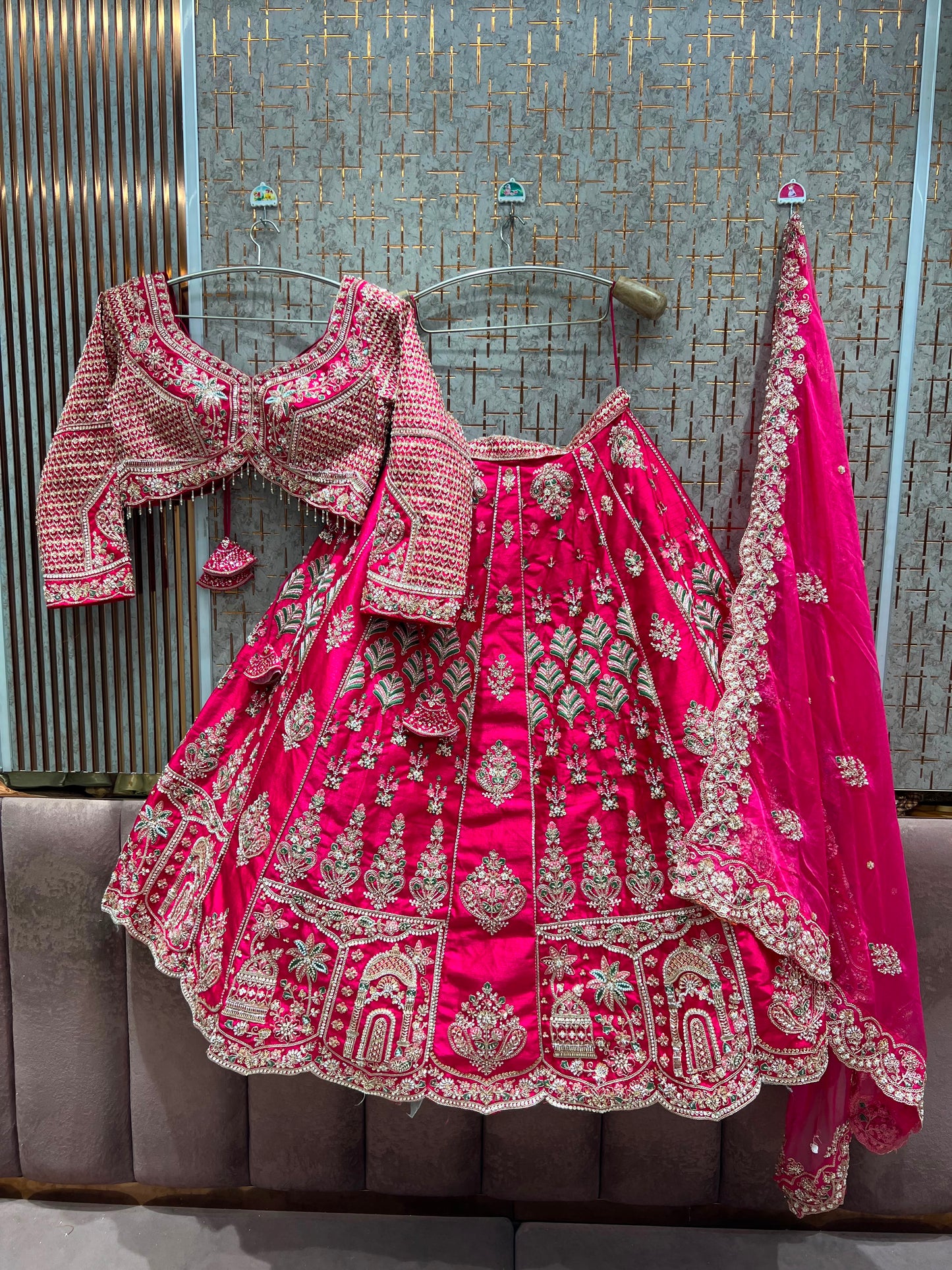 White Crop Top Lehenga