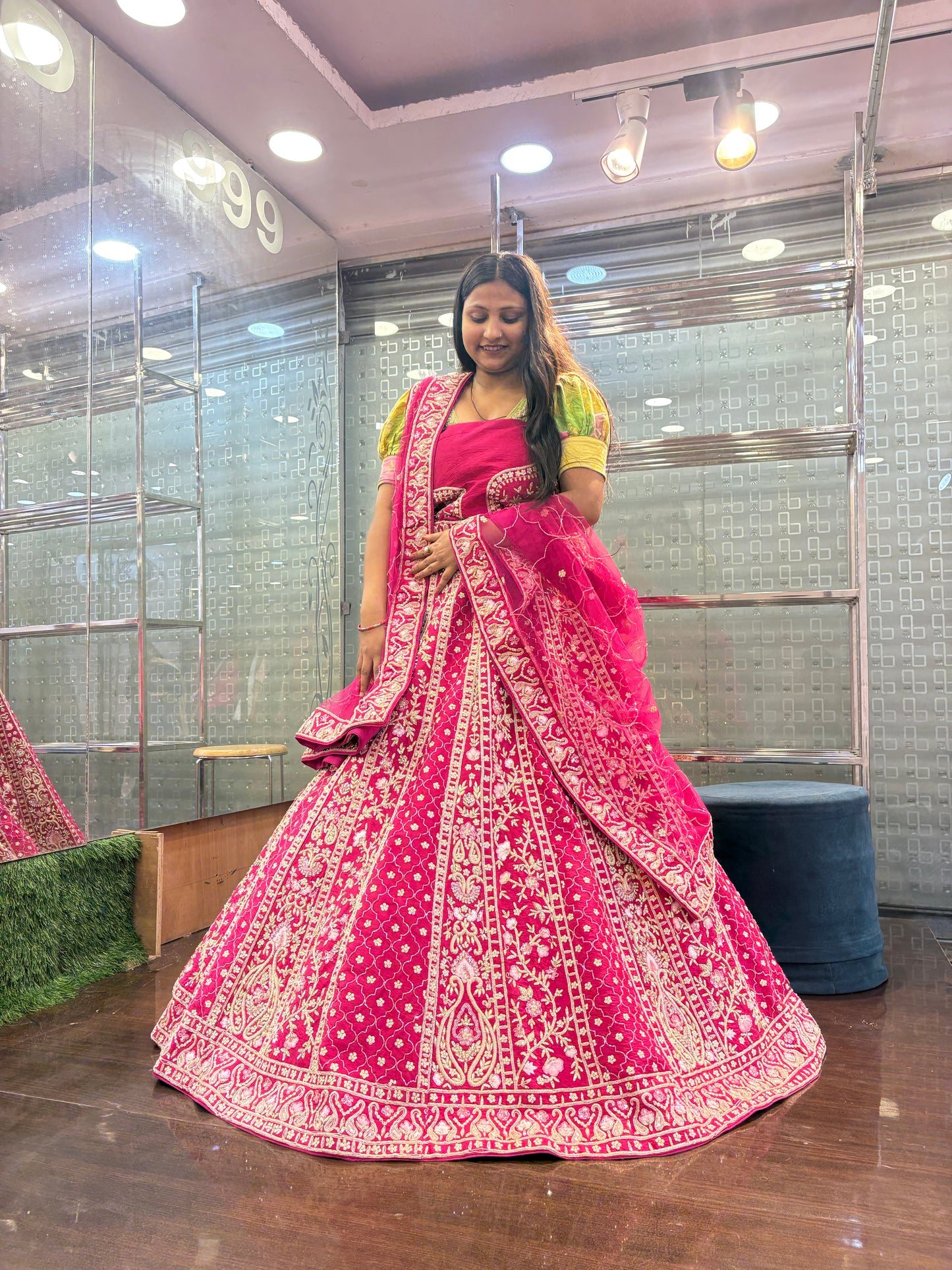Astonishing red bridal Lehenga
