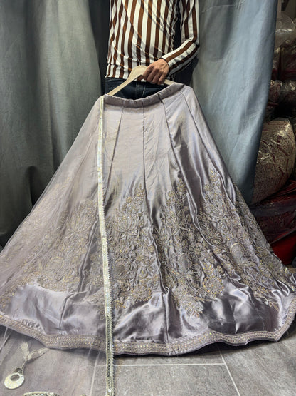 Charming grey Crop Top Lehenga