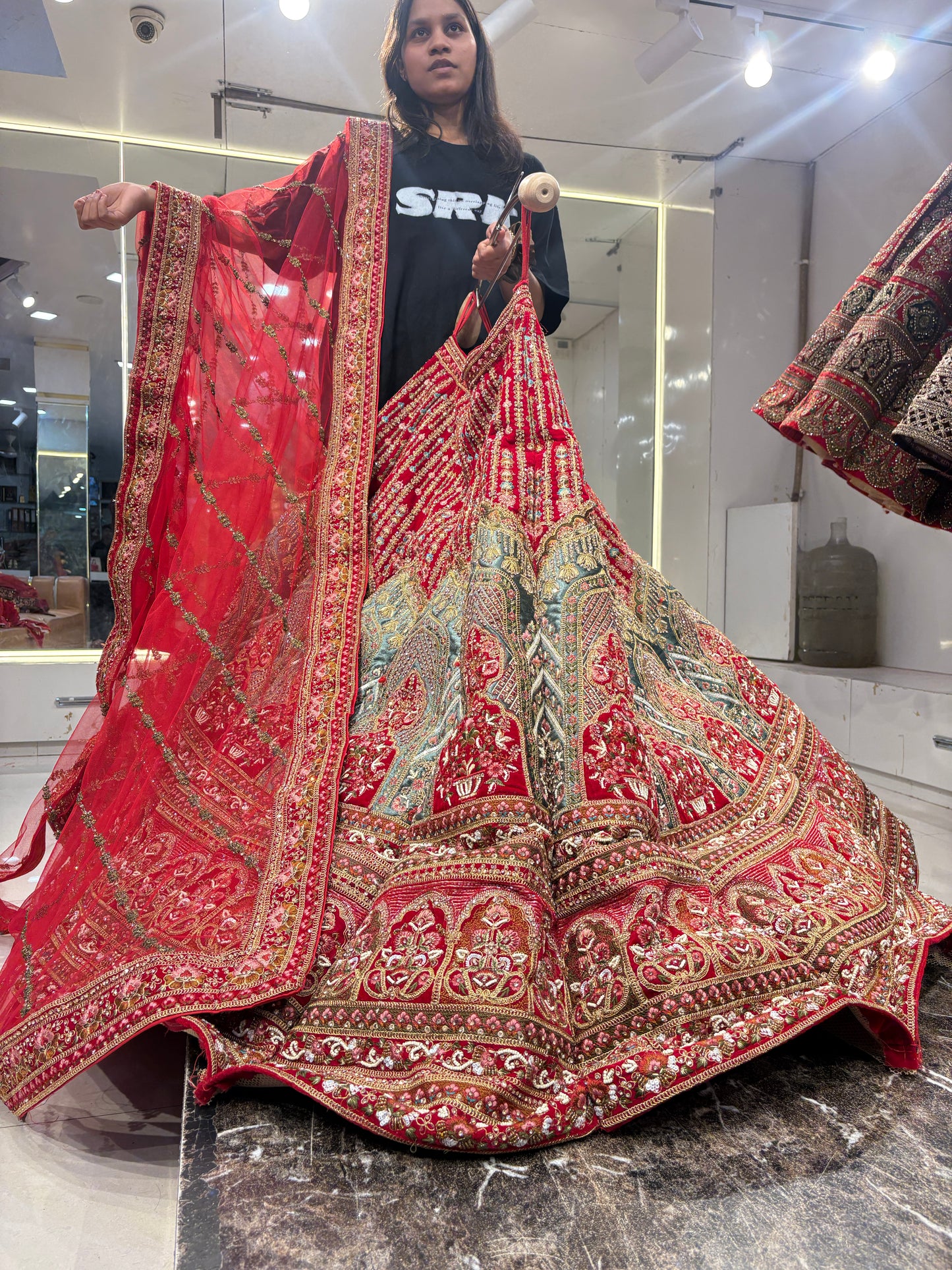 Lovely red ball bridal Lehenga