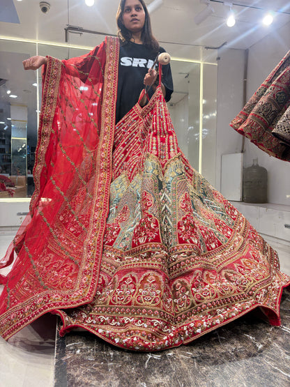 Lovely red ball bridal Lehenga