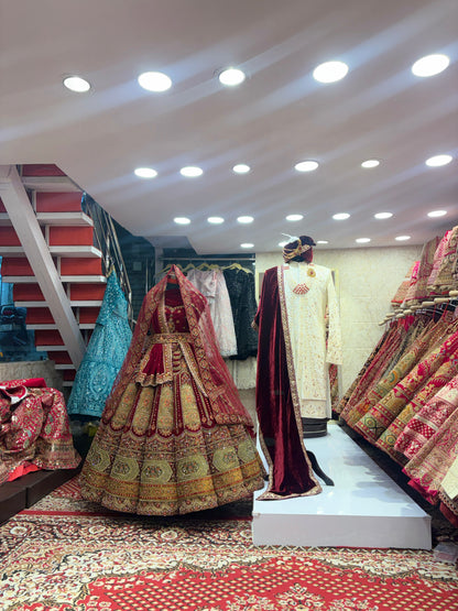 Eye catching bridal Lehenga sherwani combo – Shopping World