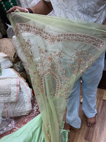 Pista Green Designer Lehenga