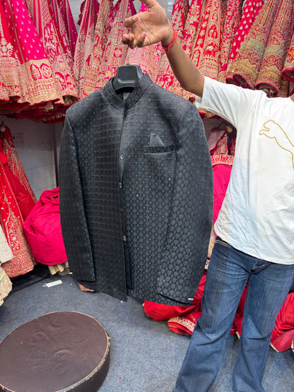 Black Mens Wear Indo Western Dress