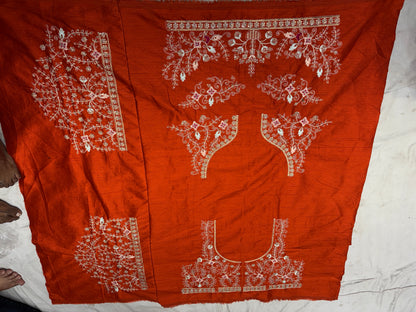 Pretty orange Crop Top Lehenga