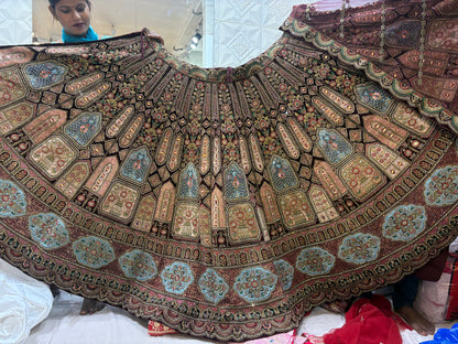 Royal maroon bridal Lehenga happy customer