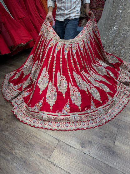 Red Bridal Lehenga - Shopping World