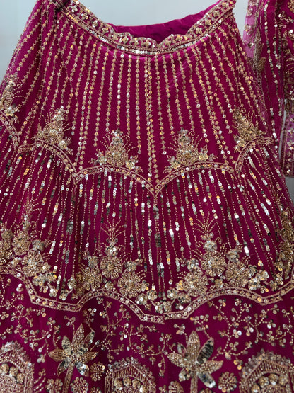 Designer Red crop top Lehenga Happy Customer