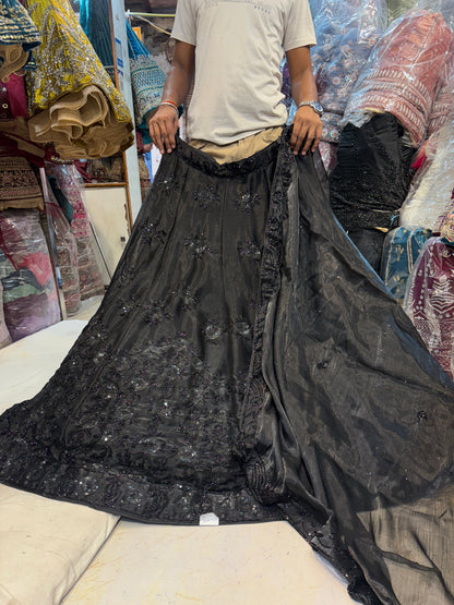 Designer Z black Lehenga