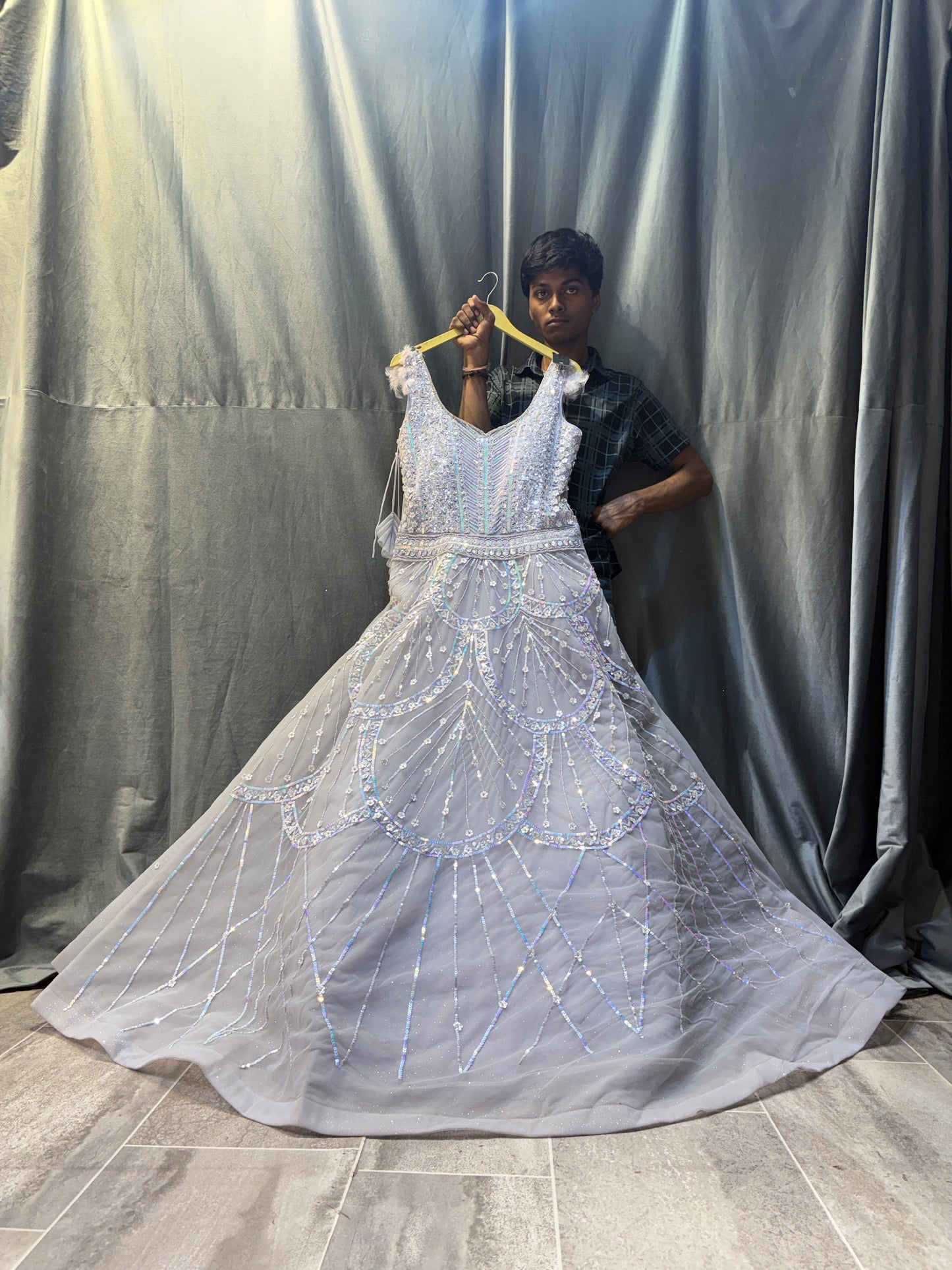 Gorgeous baby pink lavender lilac gown