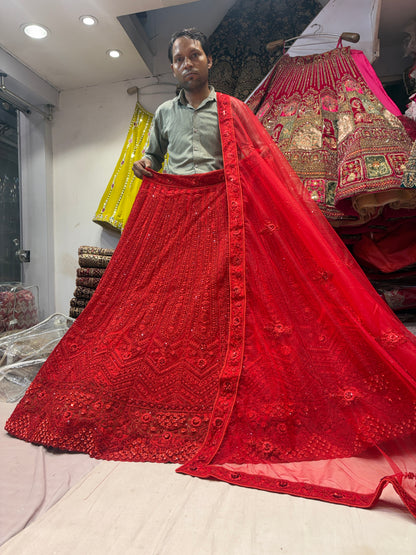 Engaging maroon summer cotton unstitched suit ( free size )