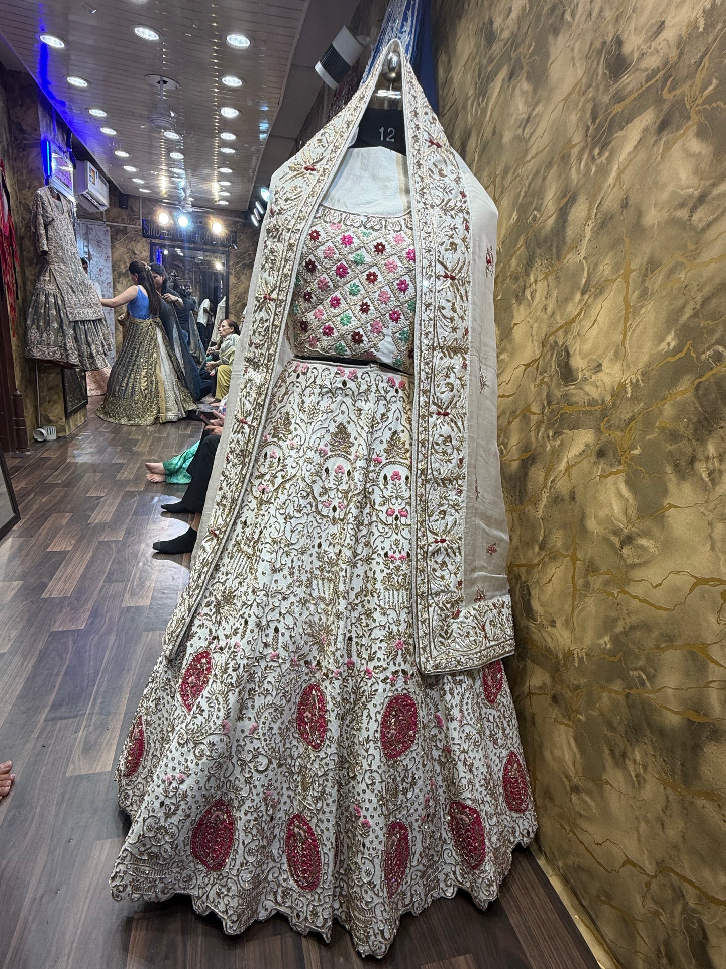 White Designer Heavy Lehenga