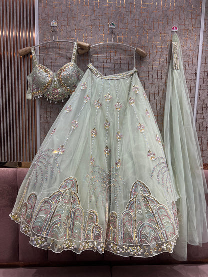 Blue Pdp Crop Top Lehenga