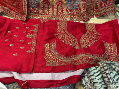 Gorgeous Rani pink peacock bridal Lehenga