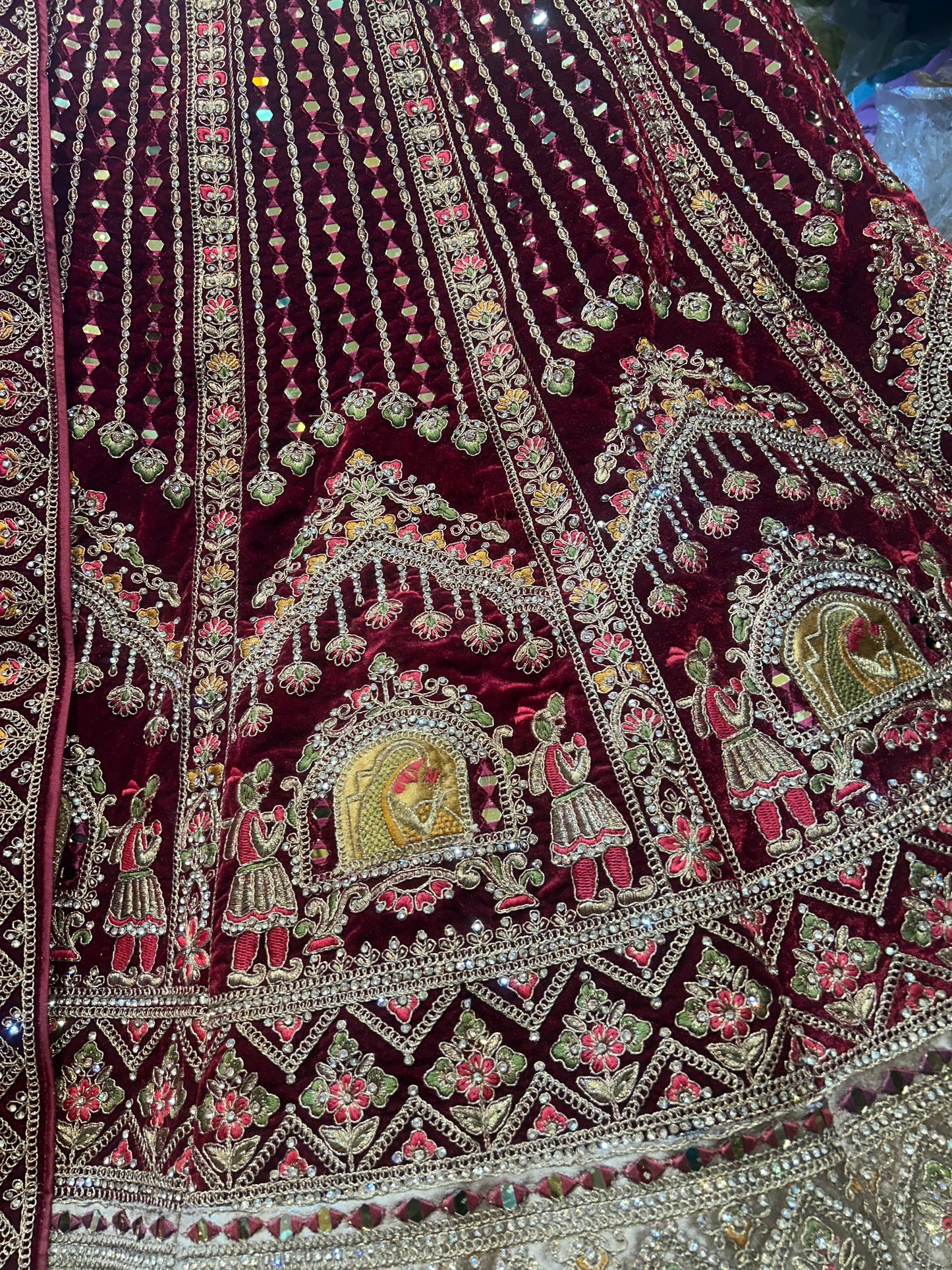 Fantastic maroon doli barat bridal lehenga