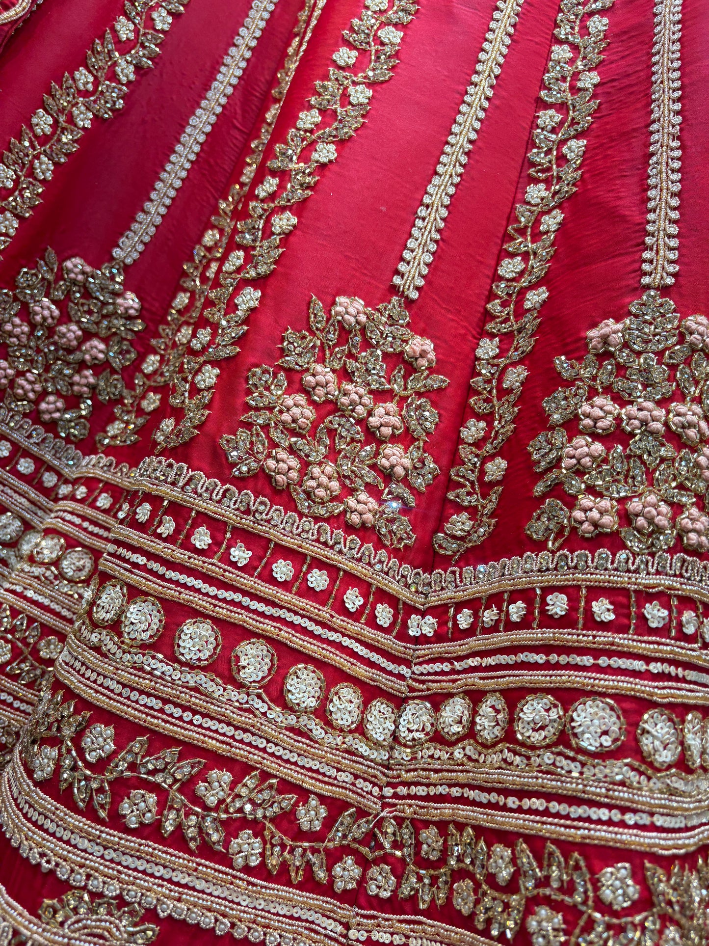 Fantastic rani pink Doli barat handwork bridal Lehenga